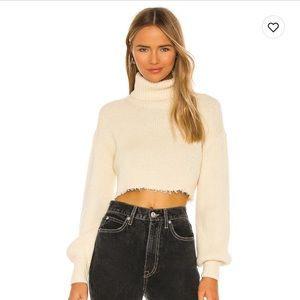 L’ACADEMIE Lucia Cropped Turtleneck in Cream